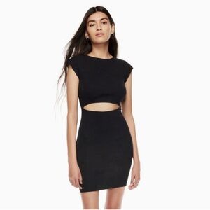 Aritzia Wilfred Women's Black Cutout Dress
